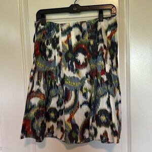 Vera Wang Lavender Label Water Color Print Skirt